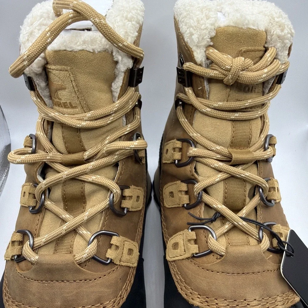Sorel Men's Scout 87 Lux WP Boots Caribou Buff  Waterproof Insulated Size 10